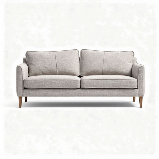 Beige sofa mit Holzbeinen für wohnräume 200 x 90 x 85cm